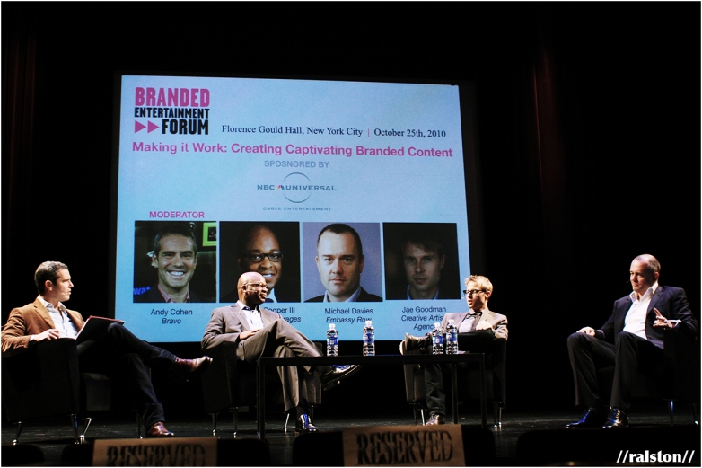 reel screen's 'branded entertainment forum' panel moderated by andy cohen